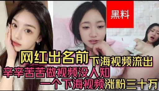 网红出名前下海视频流出辛辛苦苦做视频没人知一个下海视频涨粉三十万